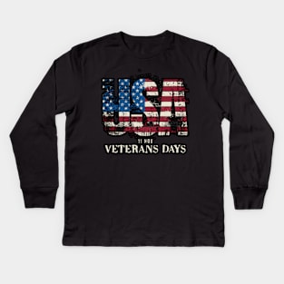 Veterans Day Kids Long Sleeve T-Shirt